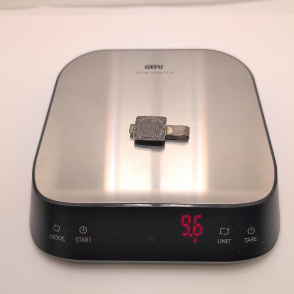 Hecho En Mexico Eagle 1 Sterling Silver 925 Aztec Mayan Sun Calendar Tie Clip - Picture 8 of 8